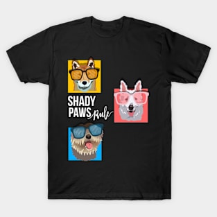 Shady Paws Rule Dog T-Shirt